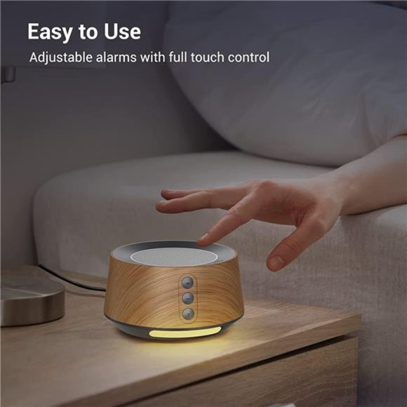 White Noise Sound Machine with 14 Soothing Sounds and 10 Levels Night Light - Picture 4 of 7